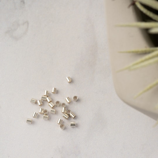 12 Packs: 25 ct. (300 total) 2mm Sterling Silver Crimp Tubes Findings by Bead Landing™